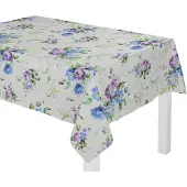 Wirth Tischdecke "MONTROSE" Gr. 1, lila (lila, blau), B:85cm L:85cm, Polyester, Tischdecken, Tischdecke, oval