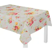 Wirth Tischdecke "MONTROSE" Gr. 1, rot (rot, gelb), B:85cm L:85cm, Polyester, Tischdecken, Tischdecke, oval