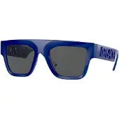 Versace Herren VE4430U 529487 Gläser SONNENBRILLEN Injiziert Blau Grau Quadratisch Normal