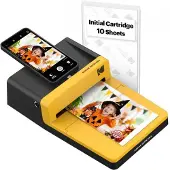 Kodak Dock Plus ERA Fotodrucker, 300 x 300 dpi, Sublimation, 4x6 Zoll, Bluetooth, USB-C Gelb/Schwarz