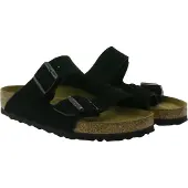Birkenstock Arizona Soft Footbed In Black Suede | Regular Fit – 5.5 UK - 39 EU - 8/8.5F US / Black