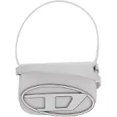 Diesel 1DR Schultertasche Nappaleder weiß Oval-D-Plakette