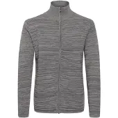 !Solid Strickjacke SOLID "Strickjacke SDStruan", Herren, Gr. M, grau (grau mel), Obermaterial: 100% Baumwolle CO., Strickjacken Strickjacke