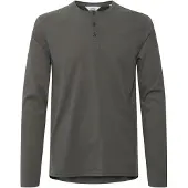!Solid Langarmshirt SOLID "Langarmshirt SDVinton", Herren, Gr. XL, grau (dunkelgrau), Obermaterial: 100% Baumwolle CO., Shirts Langarmshirt