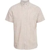 Indicode Kurzarmhemd "Kurzarmhemd IDHank", Herren, Gr. XXL, N-Gr, beige (greige), Obermaterial: 55% Leinen LI. 45% Baumwolle CO., Hemden Kurzarmhemd