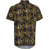 Blend Kurzarmhemd "Kurzarmhemd BHShirt", Herren, Gr. XXL, N-Gr, blau (marineblaus), Obermaterial: 100% Viskose CV., Hemden Kurzarmhemd