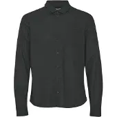 Blend Langarmhemd "Langarmhemd BHShirt", Herren, Gr. XL, N-Gr, schwarz, Obermaterial: 70% Baumwolle CO. 30% Leinen LI., Hemden Langarmhemd