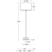 HerzBlut Stehleuchte Titos, Holz, weiß, 160 cm hoch, E27