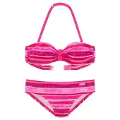 Buffalo Bandeau-Bikini in pink-gestreift | Gr.: 146/152