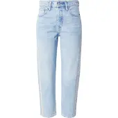 Levi's 7/8-Jeans "501 CROP", Damen, Gr. 29, Länge 26, silber (good as silber), Denim/Jeans, Obermaterial: 100% Baumwolle, Jeans 7/8-Jeans, mit Glitzerdetails an Seitennähten