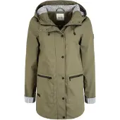 Oxmo Regenjacke "Regenjacke OXBecky", Damen, Gr. L, grün (dusty oliv), Obermaterial: 100% Polyurethan PU., Mäntel Regenjacke