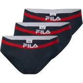 FILA Slip , Damen, Gr. XS, blau (navy), Obermaterial: 95% Baumwolle, 5% Elasthan, bedruckt, unifarben mit Farbeinsatz, körpernah, Unterhosen Slip