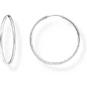 Thomas Sabo Paar Creolen "mittelgroß", silber (silberfarben), Ohrringe, Damen, 40mm, Silber 925 (recycelt), Paar Creolen