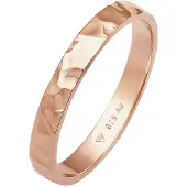 Elli Silberring "Ring Basic Bandring Fein Gehämmert 925 Silber" Gr. 56, rosa (rosegold), Fingerringe, Damen, 56, Silber 925 (Sterlingsilber), Silberring
