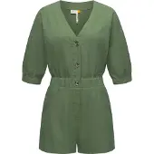 Ragwear Jumpsuit "Ipsie" schicker, kurzer Damen Overall in Military-Look