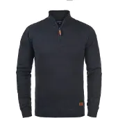 Blend Troyer "Troyer BHRobin", Herren, Gr. L, blau (navy), Obermaterial: 50% Baumwolle CO. 50% Polyacryl PAN., Pullover Troyer