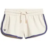 Superdry für Damen. W7110426A Logo Racer Shorts beige (XL), Lässig, Baumwolle