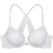 Vivance Push-up-BH mit feiner Spitze und praktischem Vorderverschluss