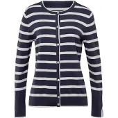 HEINE Cardigan in marine-ecru-gestreift | Gr.: 42
