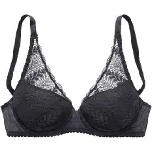 LASCANA Schalen-BH "Amira", Damen, Gr. 100, Cup B, schwarz, Microtouch, Obermaterial: 89% Polyamid, 11% Elasthan, BHs Schalen-BH, mit Spacer-Schalen und modischem High-Apex Schnitt, Dessous, Topseller