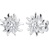Elli Paar Ohrstecker "Ohrringe Ohrringe Edelweiss Filigran 925 Silber", silber, Ohrringe, Damen, ohne Stein, Silber 925 (Sterlingsilber), Paar Ohrstecker