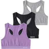 Bench Bustier ., Jungen, Gr. 158/164, N-Gr, lila (lila, schwarz, grau), Jersey, Obermaterial: 92% Baumwolle, 8% Elasthan, unifarben, Basic, körpernah, BHs Bustier, im sportlichen Look mit Ringerrücken