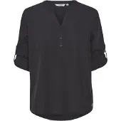 Oxmo Langarmbluse OXAnja in Schwarz | Gr.: 42