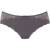 LASCANA Tanga "Vittoria", Damen, Gr. 36/38, grau, Obermaterial: 84% Polyamid (TACTEL), 16% Elasthan (LYCRA), körpernah, Unterhosen Tanga, mit Spitzeneinsätzen