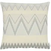 Apelt Dekokissen "Indira" Gr. 1, grau (weiß, grau, gemustert), B:48cm L:48cm, Baumwolle, Polyester, Dekokissen_Sitzkissen_Kissenhüllen, Dekokissen, Kissenhülle mit Füllung, 1 Stück