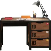 Vipack Kinderschreibtisch "Alex", beige (natur), B:130cm H:75cm T:60cm, Tische, Kinderschreibtisch, Jugendschreibtisch, Schreibtisch im industrial Design