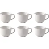 Villeroy & Boch Vorteilset 6 Stück Afina Mokka-/Espressoobertasse Premium Porcelain weiß 1042931420