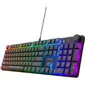 Trust GXT 866 TORIX, Kabelgebunden, USB, Mechanischer Switch, QWERTY, RGB-LED, Schwarz