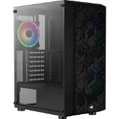 Aerocool Hive-G-BK-v1, Midi Tower, PC, ATX, micro ATX, Mini-ITX, Acrylnitril-Butadien-Styrol (ABS), SPCC, 15,7 cm, 31,7 cm