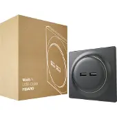 Fibaro FGWU-021-8, 2x USB, Schwarz, 100 - 240 V, 50/60 Hz, 5 V, 2,4 A