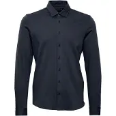 Casual Friday Langarmhemd "Langarmhemd CFArthur", Herren, Gr. L, N-Gr, schwarz (schwarz navy), Obermaterial: 72% Baumwolle CO. 24% Polyester PES. 4% Elasthan EL., Hemden Langarmhemd