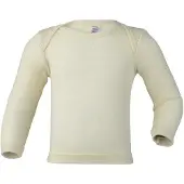 Engel - Baby-Schlupfhemd Langarm Feinripp - Merinounterwäsche Gr 86/92 beige