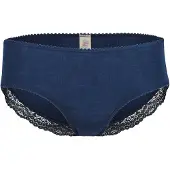 Engel - Women's Panty mit Spitze - Seidenunterwäsche Gr 38/40 blau