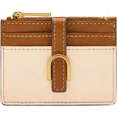 Fossil Kartenhalter Vada Zip Card Case Bone / Brown creme