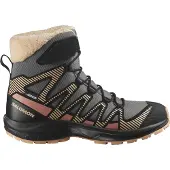 Salomon Stiefel Botas XA Pro V8 Winter ClimaSalomon Waterproof gris oscuro marrón infantil für Damen