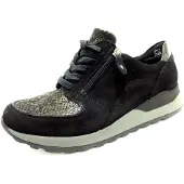 Waldlaufer Hiroko 20 Damenschuhe Schnürschuhe Sportive Sneaker Schwarz Freizeit