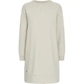 Oxmo Sweatkleid "Sweatkleid OXHolly", Damen, Gr. M, N-Gr, beige (oatmeal melange), Obermaterial: 55% Polyester PES. 45% Baumwolle CO., Kleider Sweatkleid