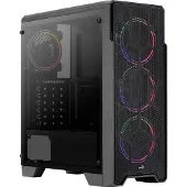 Aerocool Ore Tempered Glass, Midi Tower, PC, Schwarz, ATX, micro ATX, Mini-ITX, Acrylnitril-Butadien-Styrol (ABS), SPCC, Stahl, 15,5 cm