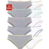 Petite fleur Bikinislip 10er-Pack, aus elastischer Baumwolle