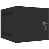 Lanberg WF10-2304-00B, Wandmontiertes Regal, 4U, 20 kg, 4,56 kg, Schwarz
