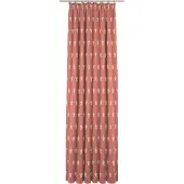 Wirth Vorhang "Crayon" Gr. 1, rot, B:65cm H:120cm, Jacquard, Baumwolle, Polyester, Gardinen, Vorhang