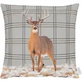 Apelt Dekokissen "Ferdinand" Gr. 1, braun (natur, braun, grau, bedruckt), B:46cm L:46cm, Polyester, Dekokissen_Sitzkissen_Kissenhüllen, Dekokissen, Kissenhülle ohne Füllung, 1 Stück