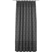 Wirth Vorhang "Romo" Gr. 1, grau, B:135cm H:145cm, Jacquard, Baumwolle, Polyester, Gardinen, Vorhang
