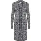 Oxmo Strickjacke "Strickjacke OXPhiletta", Damen, Gr. M, blau (insignia b), Obermaterial: 100% Baumwolle CO., Strickjacken Strickjacke