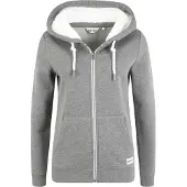 Oxmo Sweatjacke "Sweatjacke OXBinji", Damen, Gr. L, grau (gray melange), Obermaterial: 50% Baumwolle CO. 50% Polyester PES., Sweatjacken Sweatjacke