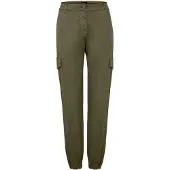 Oxmo Cargohose "Cargohose OXCoco", Damen, Gr. M, N-Gr, grün (ivy grün), Obermaterial: 98% Baumwolle CO. 2% Elasthan EL., Hosen Cargohose